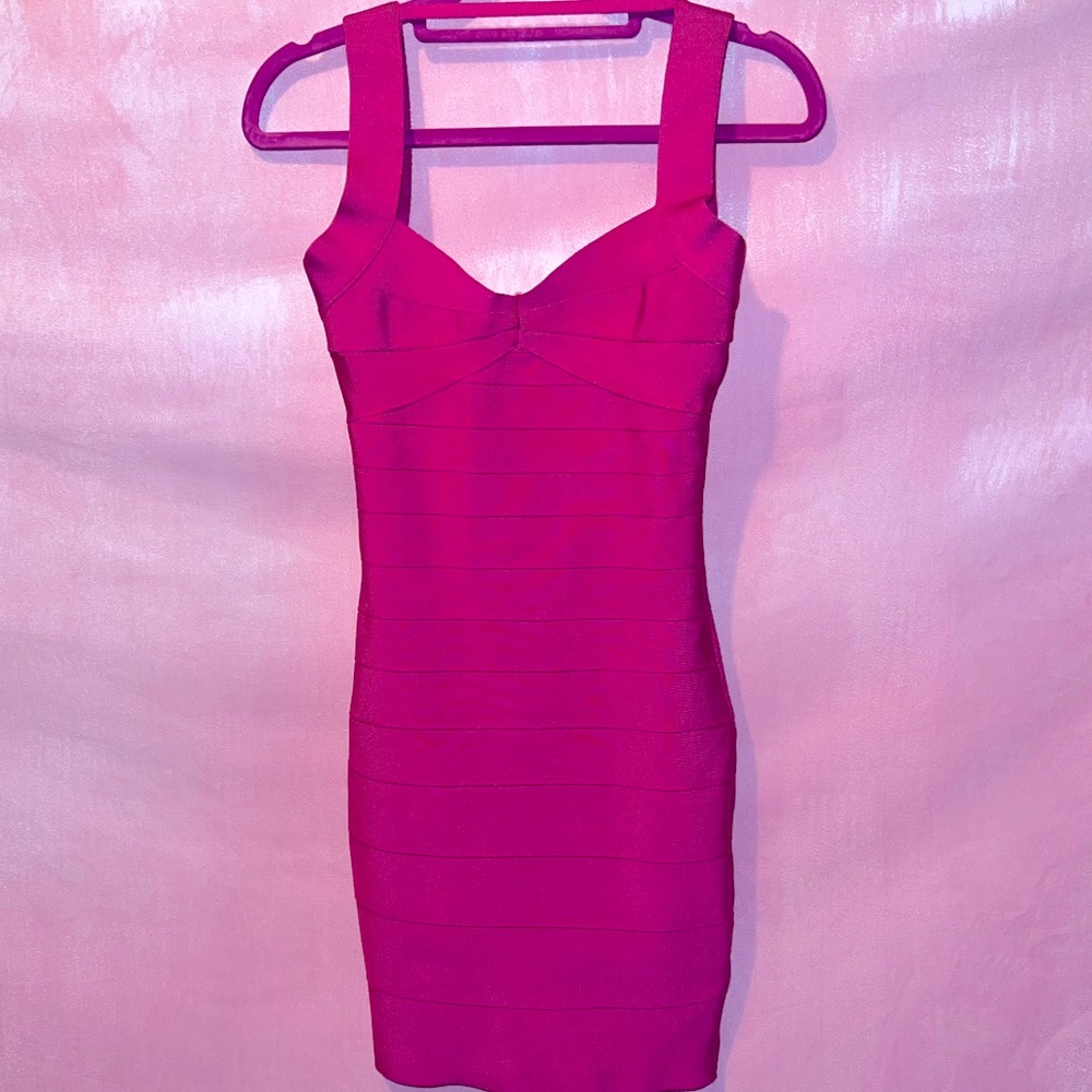 SOLD New  WOW Couture Pink Bandage Dress Size Small